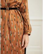Robe Réaction plumes camel