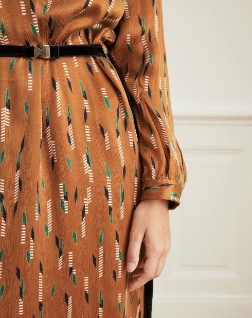 Robe Réaction plumes camel