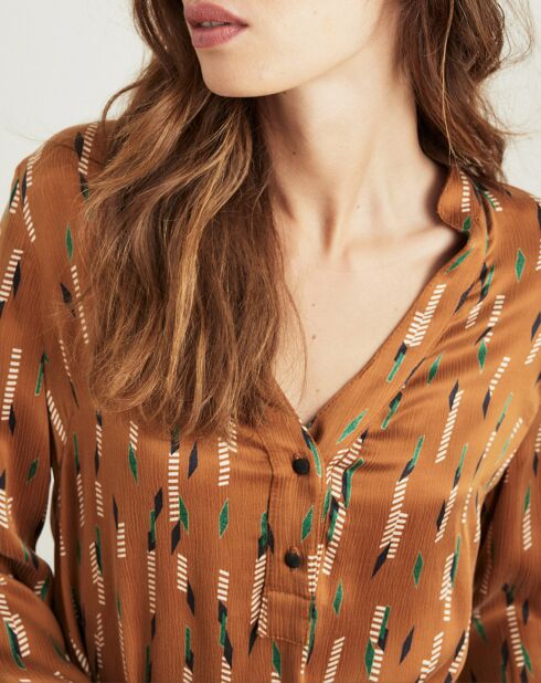 Robe Réaction plumes camel