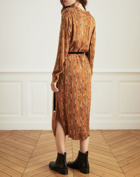 Robe Réaction plumes camel