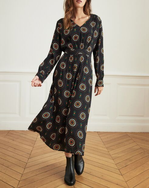 Robe Réception imprimée noire