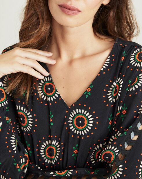 Robe Réception imprimée noire