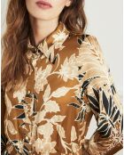 Robe Remède kimono satinée camel