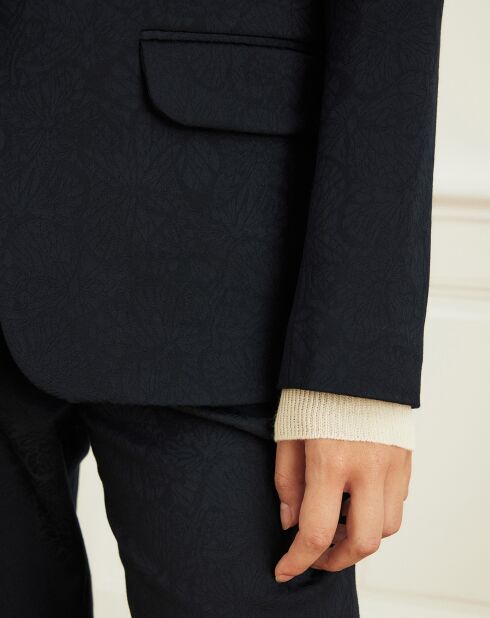 Veste Vigne jacquard marine