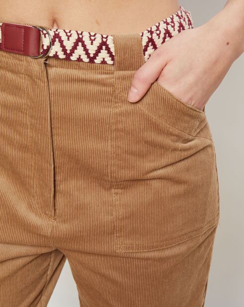 Pantalon en Velours côtelé Passage beige