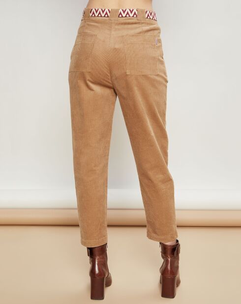 Pantalon en Velours côtelé Passage beige