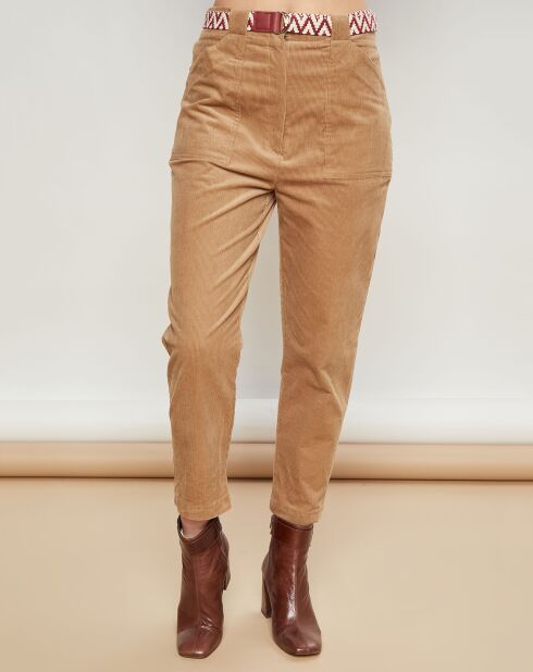 Pantalon en Velours côtelé Passage beige