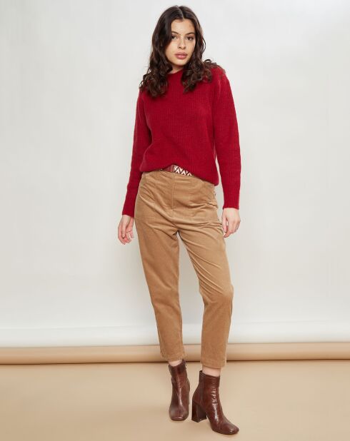 Pantalon en Velours côtelé Passage beige