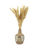 Vase Dame Jeanne tréssée beige - 18x25.5x16 cm