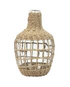 Vase Dame Jeanne tréssée beige - 18x25.5x16 cm