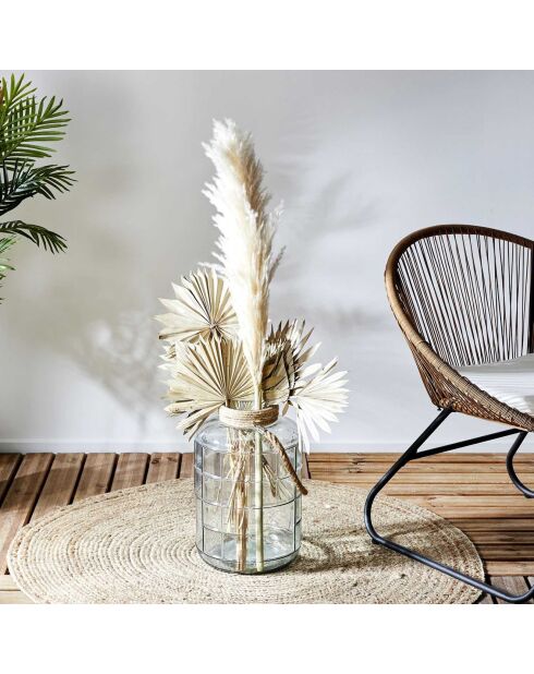 2 natuurlijke beige pampa's - 120 cm