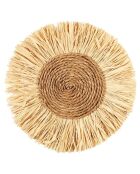 Décoration murale ethnique beige - D. 37 cm