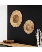 Décoration murale ethnique beige - D. 37 cm