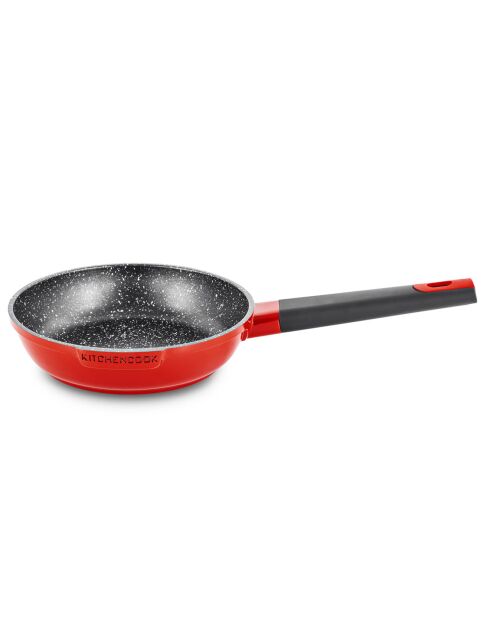 Poêle en fonte d'aluminium rouge - D.20 cm