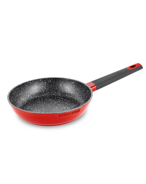 Poêle en fonte d'aluminium rouge - D.24 cm