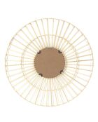 Miroir en rotin marron - D.75 cm