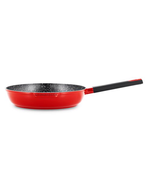 Poêle en fonte d'aluminium rouge - D.26 cm