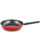 Poêle en fonte d'aluminium rouge - D.26 cm