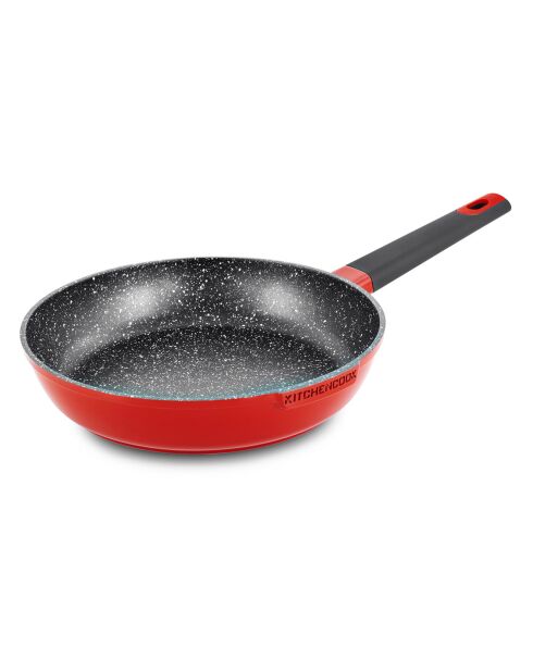 Poêle en fonte d'aluminium rouge - D.26 cm
