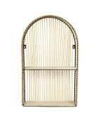 Etagère fenêtre Java marron/noir - 37x61x12 cm