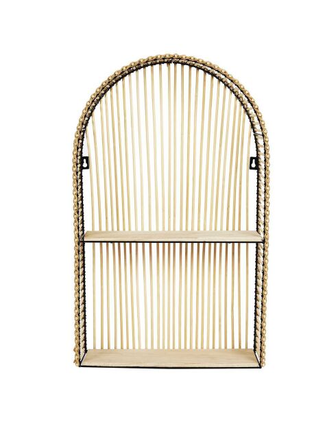 Etagère fenêtre Java marron/noir - 37x61x12 cm