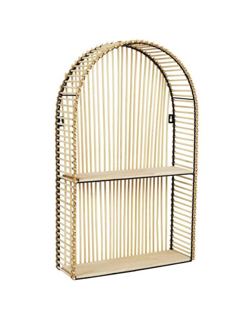 Etagère fenêtre Java marron/noir - 37x61x12 cm