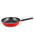 Poêle en fonte d'aluminium rouge - D.30 cm