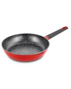 Poêle en fonte d'aluminium rouge - D.30 cm