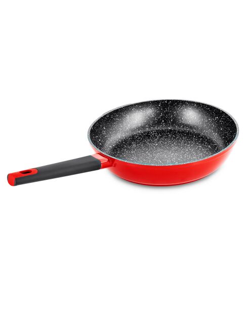 Poêle en fonte d'aluminium rouge - D.30 cm
