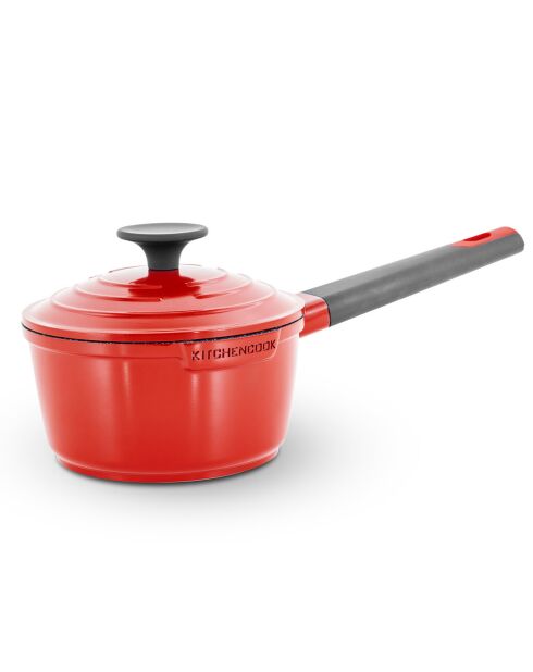 Casserole en fonte d'aluminium rouge - D.16 cm