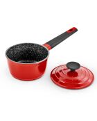 Casserole en fonte d'aluminium rouge - D.16 cm