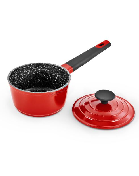 Casserole en fonte d'aluminium rouge - D.16 cm