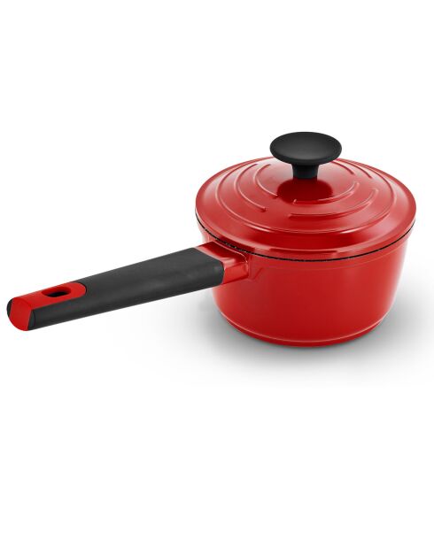 Casserole en fonte d'aluminium rouge - D.16 cm