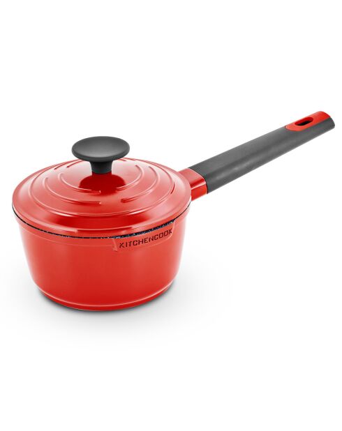 Casserole en fonte d'aluminium rouge - D.16 cm