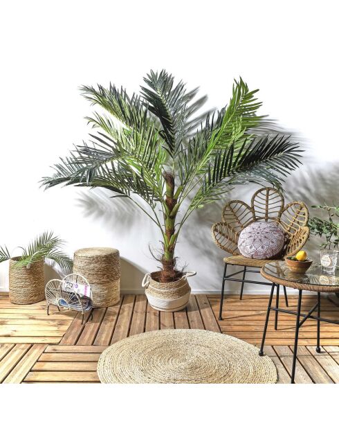 Plante artificielle Palmier vert/marron/noir - 55x135x60 cm