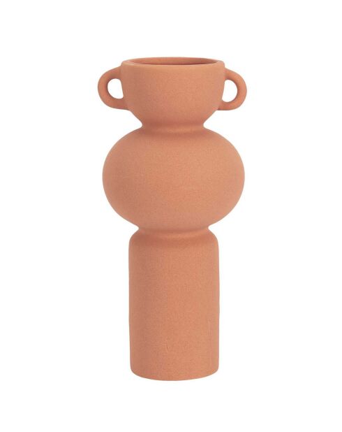 Vase en céramique Arty terracotta -11.5x25.5x11.5 cm