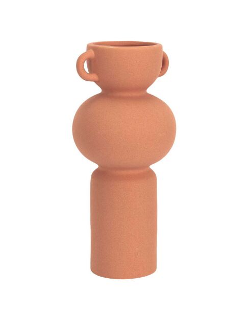 Vase en céramique Arty terracotta -11.5x25.5x11.5 cm