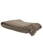 Jeté de canapé gaufré marron- 130x160 cm