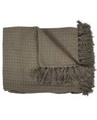 Brauner Sofaüberwurf mit Prägung, 170 x 250 cm