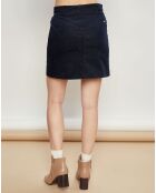 Jupe en Velours Jambette marine