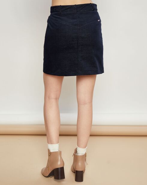 Jupe en Velours Jambette marine