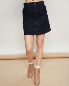 Jupe en Velours Jambette marine