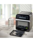Four à air chaud & Friteuse sans huile multifonctions noir - 12 L