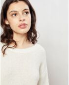 Robe en Laine mélangée Refrain écrue