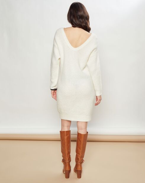 Robe en Laine mélangée Refrain écrue