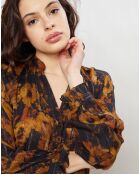 Robe Récif à fleurs noire