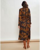 Robe Récif à fleurs noire