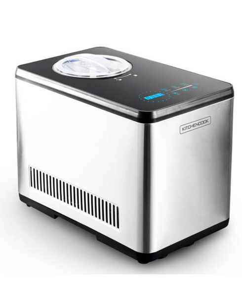 Sorbetière - Turbine à glace avec groupe froid intégré grise - 1.5 L