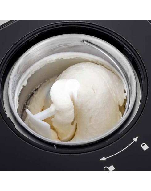 Sorbetière - Turbine à glace avec groupe froid intégré grise - 1.5 L