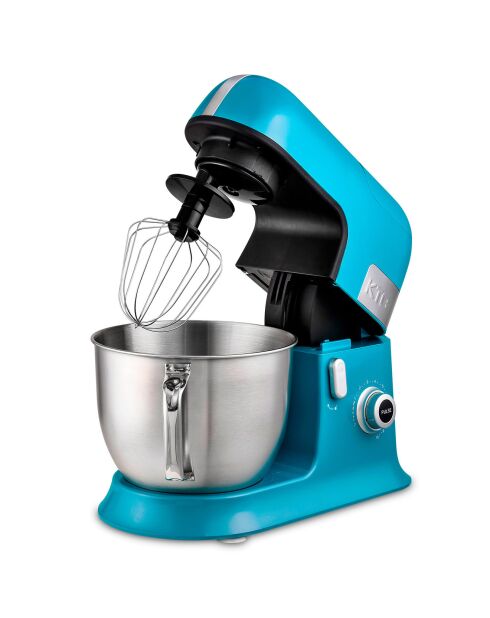 Robot pétrin avec bras amovible à 35° bleu - 6.5 L